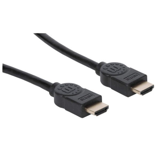Manhattan HDMI 8K@60Hz Cable with Ethernet, 2m, Male to Male, Black, 4K@120Hz, Ultra HD 4k x 2k, Fully Shielded, Gold Plated Contacts, Lifetime Warranty, Ultra High Speed