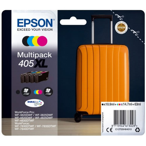 Epson C13T05H64010/405XL Ink cartridge multi pack Bk,C,M,Y high-capacity 18,9ml + 3x14,7ml Pack=4 for Epson WF-3820/7830