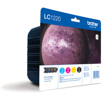 Brother LC-1220VALBP Ink cartridge multi pack Bk,C,M,Y, 4x300 pages ISO/IEC 24711 Pack=4 for Brother DCP-J 525