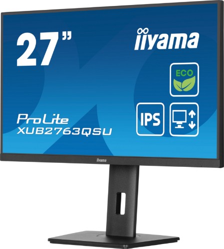 iiyama ProLite XUB2763QSU-B1 computer monitor 68.6 cm (27") 2560 x 1440 pixels Quad HD LED Black
