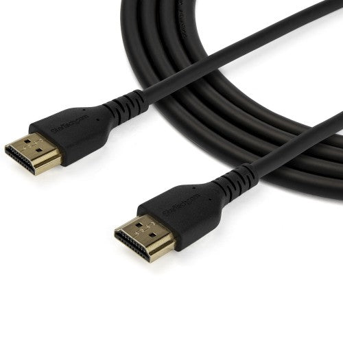 StarTech.com 6ft (2m) Slim HDMI 2.0 Cable, Flexible Premium Certified HDMI Cord with Ethernet, UHD 4K 60Hz HDR10, Durable Aramid Fiber Design with TPE Jacket