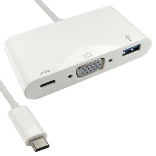 Cables Direct USB3CVGAUSBWPD laptop dock/port replicator White