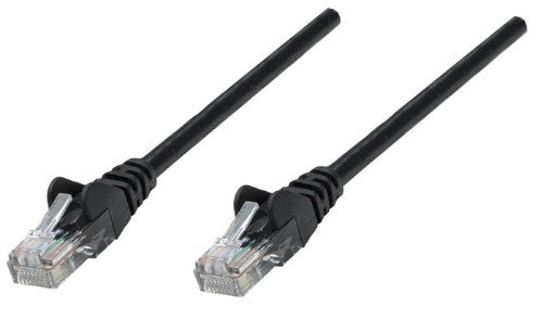 Intellinet Network Patch Cable, Cat6, 0.25m, Black, Copper, S/FTP, LSOH / LSZH, PVC, RJ45, Gold Plated Contacts, Snagless, Booted, Lifetime Warranty