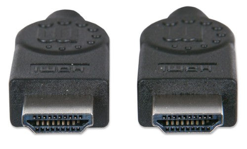 Manhattan HDMI 4K@30Hz Cable with Ethernet, 1m, Suitable for ALL 1080p/HD and majority of 4K uses (check your system 4K specification to be sure), Male to Male, Black, Ultra HD 4k x 2k, Lifetime Warranty, High Speed, Equivalent to HDMM1MHS