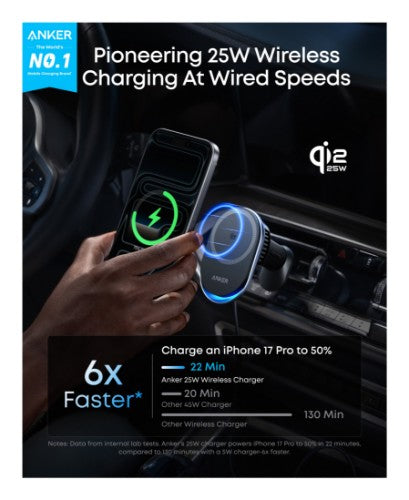 Anker B2933H11 mobile device charger Smartphone Black Cigar lighter Wireless charging Fast charging Auto