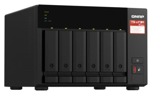 QNAP TS-673A NAS Tower Ryzen Embedded V1500B 8 GB DDR4 0 TB QNAP Turbo System Black