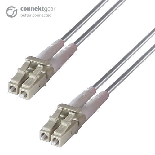 connektgear 20m Duplex Fibre Optic Multi-Mode Cable OM1 62.5/125 Micron LC to LC Grey 3-5 working days non cancellable non returnable