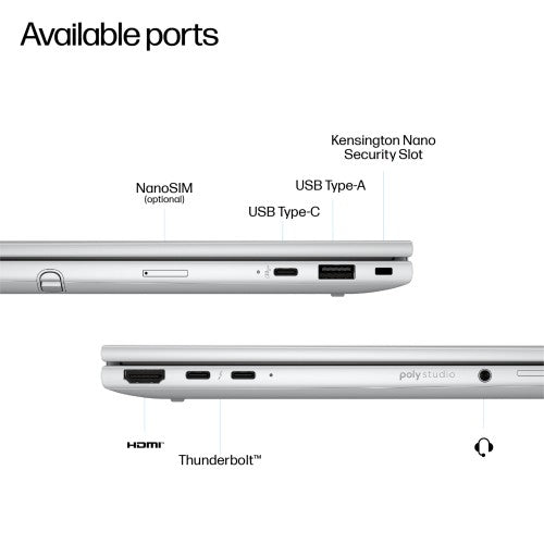 HP EliteBook 8 Flip G1i AI PC Intel Core Ultra 5 225U Hybrid (2-in-1) 33.8 cm (13.3") Touchscreen WUXGA 32 GB LPDDR5x-SDRAM 512 GB SSD Wi-Fi 7 (802.11be) Windows 11 Pro Silver