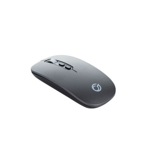 connektgear KB238 Wireless Multimedia UK Layout Keyboard & 5 Button Optical Mouse - Silver With Black Keys