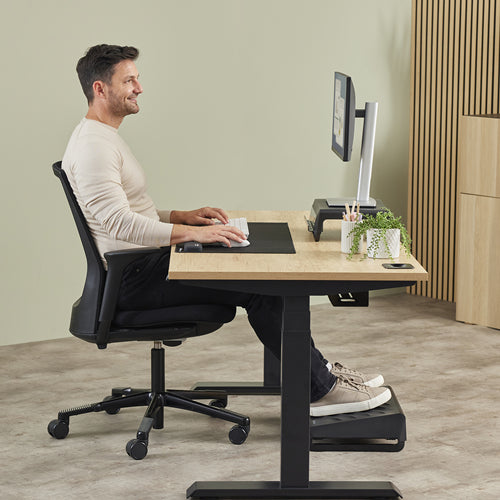 Fellowes Wrist Rest Breyta Palm Rest with Antibacterial Protection Ergonomic Wrist Support Black