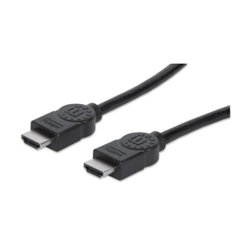 Manhattan HDMI 4K@30Hz Cable, 3m, Suitable for ALL 1080p/HD and majority of 4K uses (check your system 4K specification to be sure), Male to Male, Black, Ultra HD 4k x 2k, Lifetime Warranty, High Speed, Equivalent to HDMM3M
