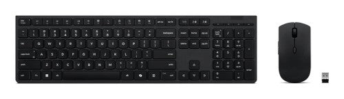 Lenovo 4X31R64317 keyboard Mouse included Office RF Wireless + Bluetooth QWERTY Belgian, French Grey