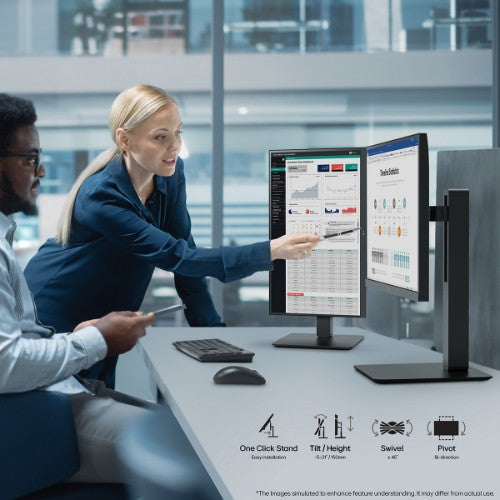 LG 24BA650-B computer monitor 60.5 cm (23.8") 1920 x 1080 pixels Full HD LED Black