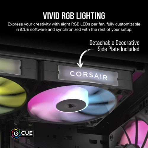 Corsair iCUE LINK RX120 RGB Computer case Fan 12 cm Black 3 pc(s)