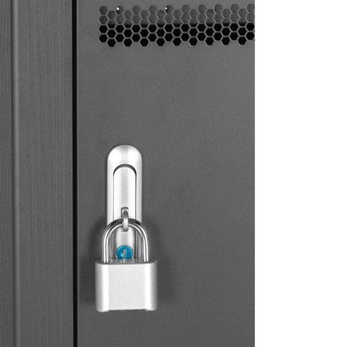 V7 30 Devices Schuko AC Charge Cart - Secure, Store and Charge Chromebooks, Notebooks and Tablets. Padded shelves with durable dividers, rubber casters, IEC 62368-1 Certified