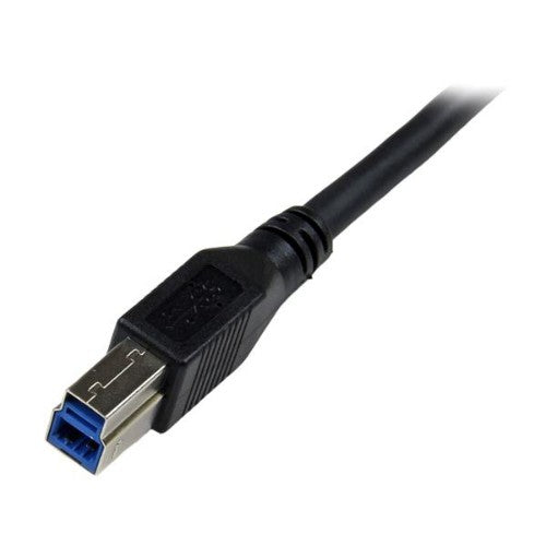 StarTech.com 3m Black SuperSpeed USB 3.0 Cable - Right Angle A to B - M/M
