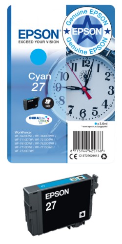 Epson C13T27054012/27 Ink cartridge multi pack C,M,Y 3x350pg3x3,6ml Pack=3 for Epson WF 3620