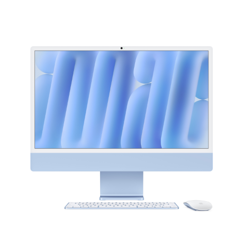 Apple iMac 24-inch with Retina 4.5K display: M4 chip with 10‑core CPU and 10‑core GPU, 16GB, 256GB SSD - Blue