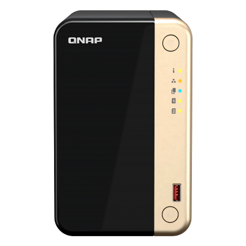 QNAP TS-264 NAS Tower Intel® Celeron® N5095 8 GB 0 TB QNAP QTS Black, Gold