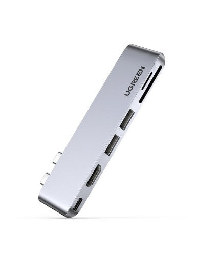 Ugreen 80856 laptop dock/port replicator 2 x USB 3.2 Gen 2 (3.1 Gen 2) Type-C Aluminium