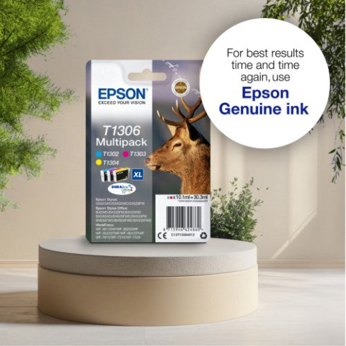 Epson C13T13064012/T1306 Ink cartridge multi pack C,M,Y XL 3x10.1ml Pack=3 for Epson Stylus BX 320/SX 525/WF 3500