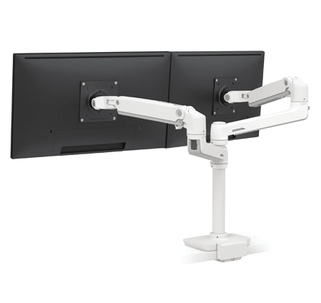 Ergotron LX Series Dual Stacking Arm, Low-Profile Top Mount C-Clamp