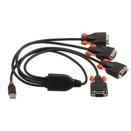 Lindy USB to Serial Converter Lite, 4 Ports
