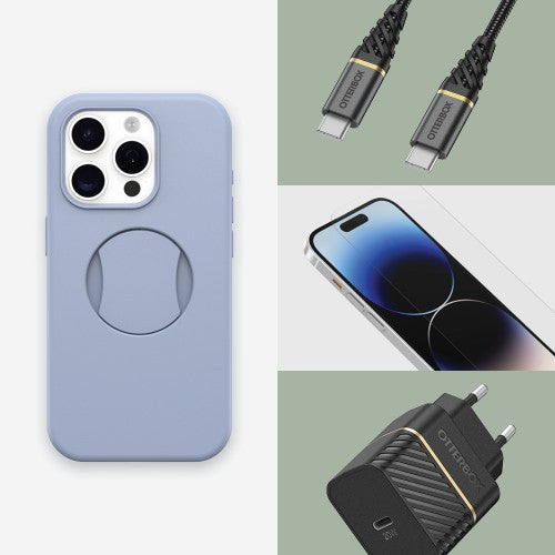 OtterBox OtterGrip Symmetry Series for iPhone 15 Pro, You Do Blue (Blue)
