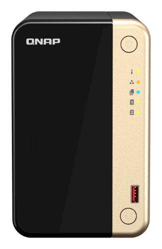 QNAP TS-264 NAS Tower Intel® Celeron® N5095 8 GB 0 TB QNAP QTS Black, Gold