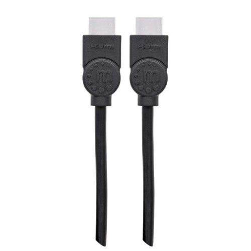 Manhattan HDMI 4K@30Hz Cable with Ethernet, 3m, Suitable for ALL 1080p/HD and majority of 4K uses (check your system 4K specification to be sure), Male to Male, Black, Ultra HD 4k x 2k, Lifetime Warranty, High Speed, Equivalent to HDMM3MHS