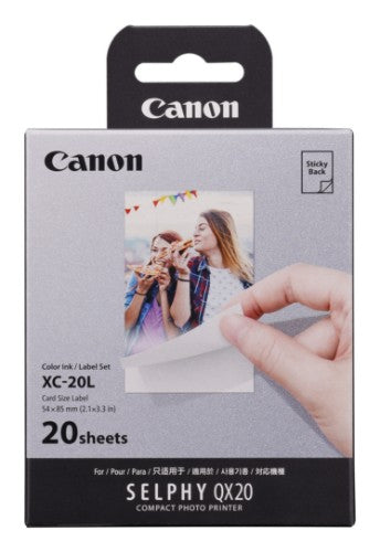 Canon 6755C002/XC-20L Photo cartridge Etikettes 54x85mm, 20 pages for Canon Selphy QX 20