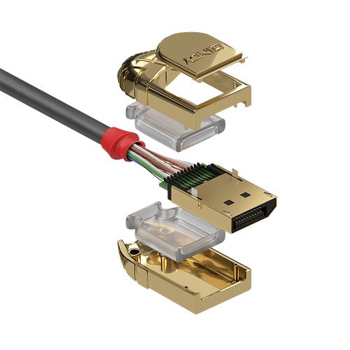 Lindy 20m DisplayPort 1.2 Cable, Gold Line
