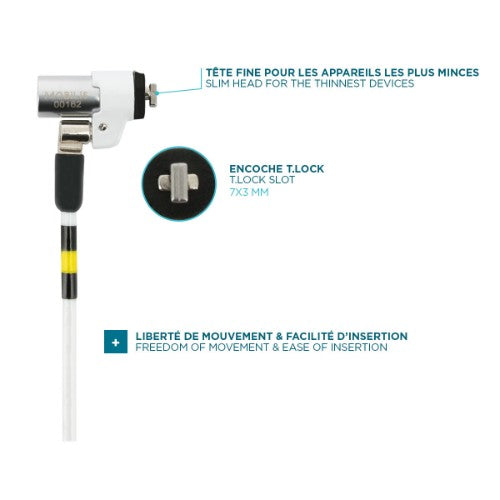Mobilis 001325 T Lock - Slim Rotating security lock - Key
