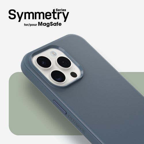OtterBox Symmetry Series Clear for MagSafe for iPhone 15 Pro, Bluetiful (Blue)