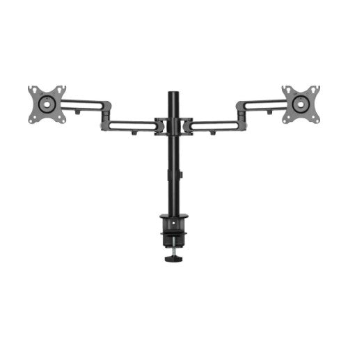 Tripp Lite DDR1327SDFC-1 Dual-Monitor Flex-Arm Desktop Clamp for 13” to 27” Displays