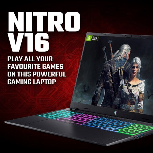Acer Nitro V 16 V16 (ANV16-I31) gaming laptop - Intel Core 5 210H, NVIDIA RTX 5050, 16" 120Hz WUXGA (1920x1200), 16GB DDR5, 512GB SSD