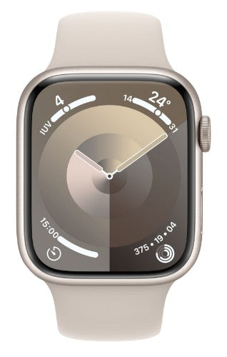 Apple Watch Series 9 GPS 45mm Starlight Aluminium Case w/ Starlight Sport Band - M/L