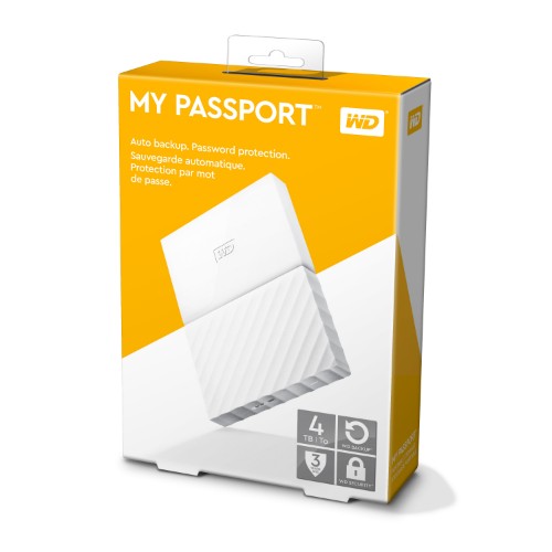 Western Digital My Passport external hard drive 4 TB White