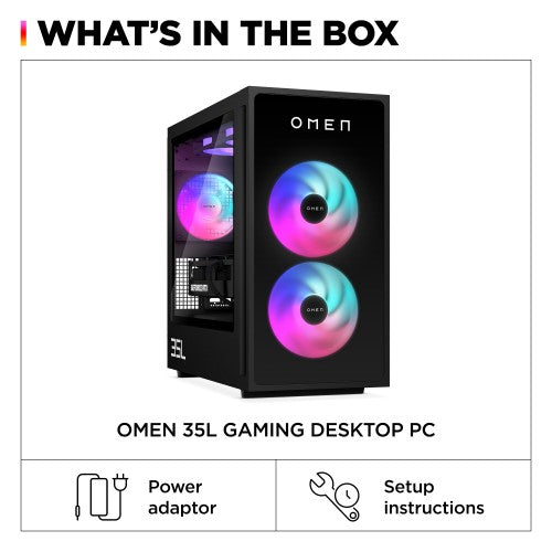 HP OMEN 35L GT16-0007na AMD Ryzen™ 7 8700G 16 GB DDR5-SDRAM 1 TB SSD NVIDIA GeForce RTX 4060 Ti Windows 11 Home Tower PC AI PC Black
