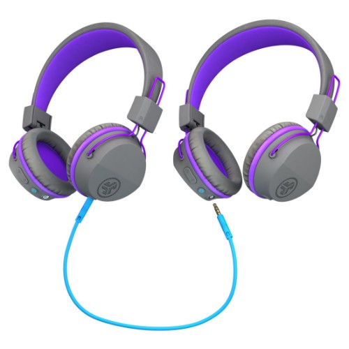 JLab JBuddies Studio Headphones Wireless Head-band Music Bluetooth Graphite, Violet