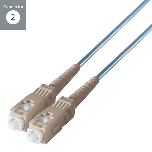 connektgear 1m Duplex Fibre Optic Multi-Mode Cable OM3 50/125 Micron MT to SC Aqua 10-14 working days non cancellable non returnable