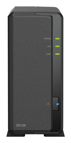 Synology DiskStation DS124 + 1 x HAT3300 4TB NAS Desktop Realtek RTD1619B 1 GB DDR4 HDD DiskStation Manager Black