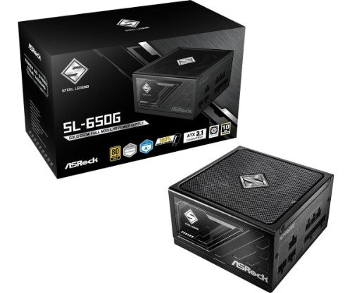 Asrock SL-650G Steel Legend power supply unit 650 W 20+4 pin ATX ATX Black