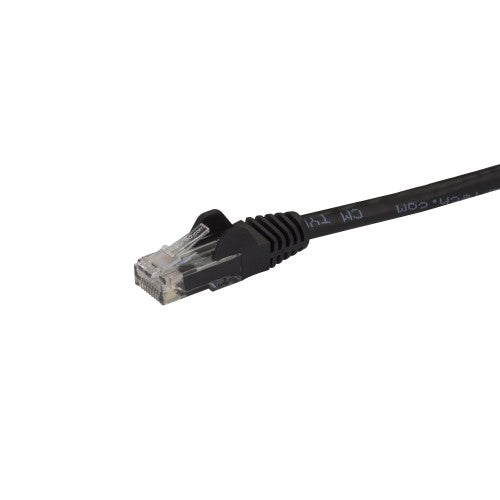 StarTech.com 75ft CAT6 Ethernet Cable - Black CAT 6 Gigabit Ethernet Wire -250MHz 100W PoE RJ45 UTP Network/Patch Cord Snagless w/Strain Relief Individually Tested