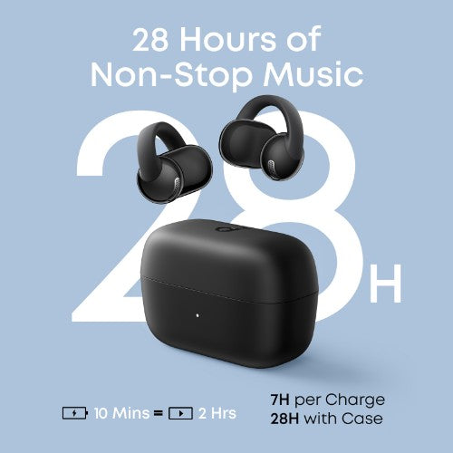 Soundcore C50i Wireless Open-Ear Clip-On Earbuds with Adaptive Comfort, Black