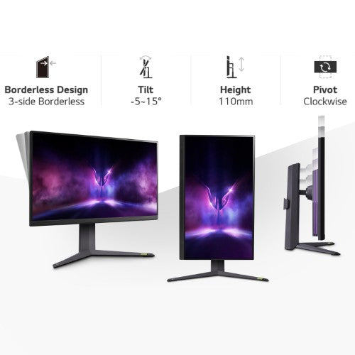 LG 32GR93U-B computer monitor 80 cm (31.5") 3840 x 2160 pixels 4K Ultra HD LCD Black, Grey, Purple