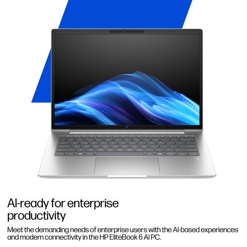 HP EliteBook 6 G1i 16 inch Notebook AI PC Wolf Pro Security Edition Intel Core Ultra 5 225H Laptop 40.6 cm (16") WUXGA 24 GB DDR5-SDRAM 1 TB SSD Wi-Fi 7 (802.11be) Windows 11 Pro Silver