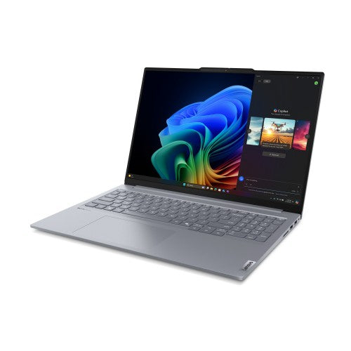 Lenovo ThinkBook 16 G7 QOY Copilot+ PC Qualcomm Snapdragon X1P-42-100 Laptop 40.6 cm (16") WUXGA 16 GB LPDDR5x-SDRAM 512 GB SSD Wi-Fi 7 (802.11be) Windows 11 Pro UK English Grey