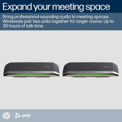 HP Poly Sync 40+ Microsoft Teams Certified USB-A USB-C Speakerphone +BT700 USB-A Adapter