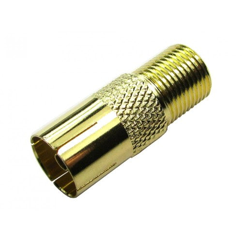 Cables Direct 3-FF-9F cable gender changer RF Coax TV Aerial F Type Gold